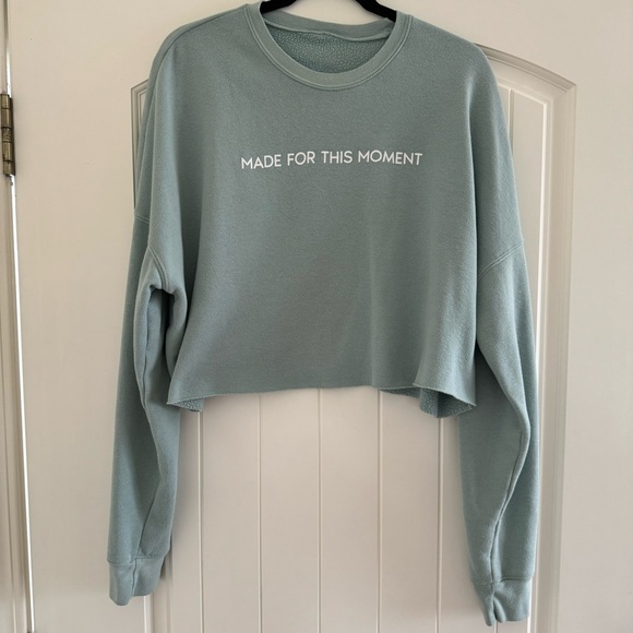 Madison Prewett Tops - Madi Prewett "Made for this Moment" - oversized crop top teal XL - Christian